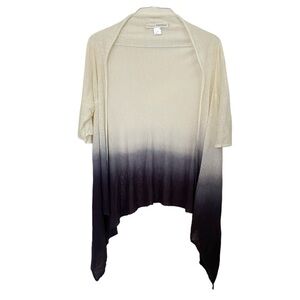 Ulla Johnson 100% Linen Cream & Blue Dip Dye Open Front Cardigan Size Sm…